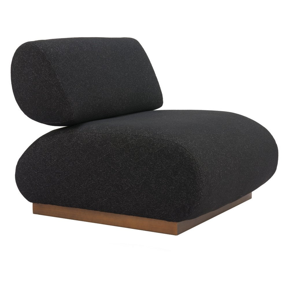 34" Black and Bronze Slipper Chair