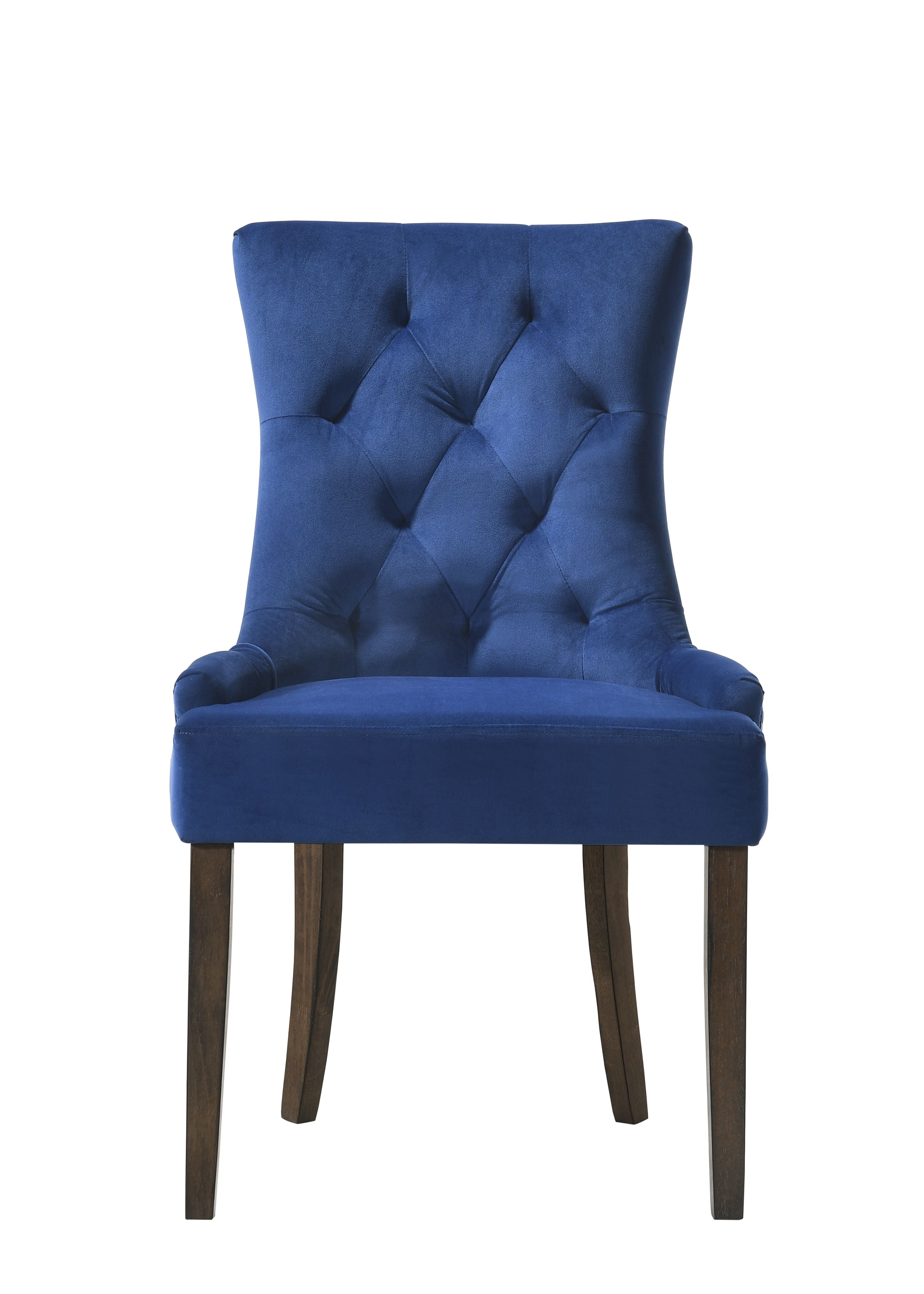 Set of Two 22" Tufted Velvet Wingback Dining Chair