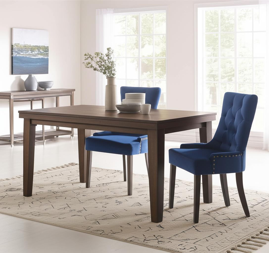 Set of Two 22" Tufted Velvet Wingback Dining Chair