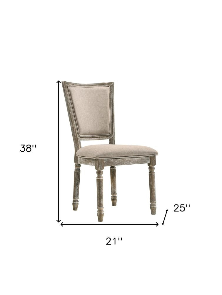 Set of Two 21" Gray Traditional Farmhouse Dining Chair