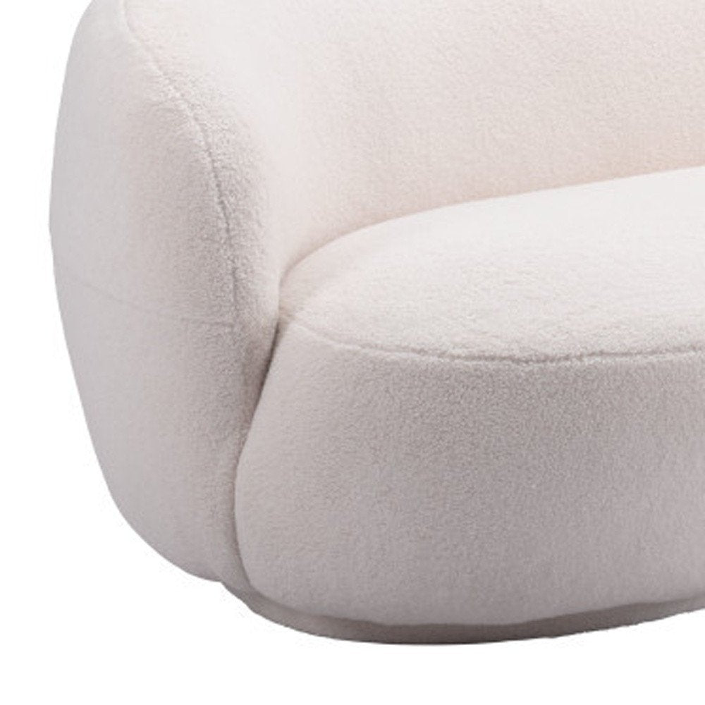 93" Cream Modern Tibet Curved Sofa