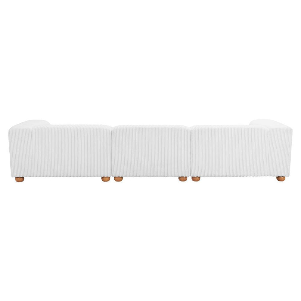 150" White Modular Sectional Sofa