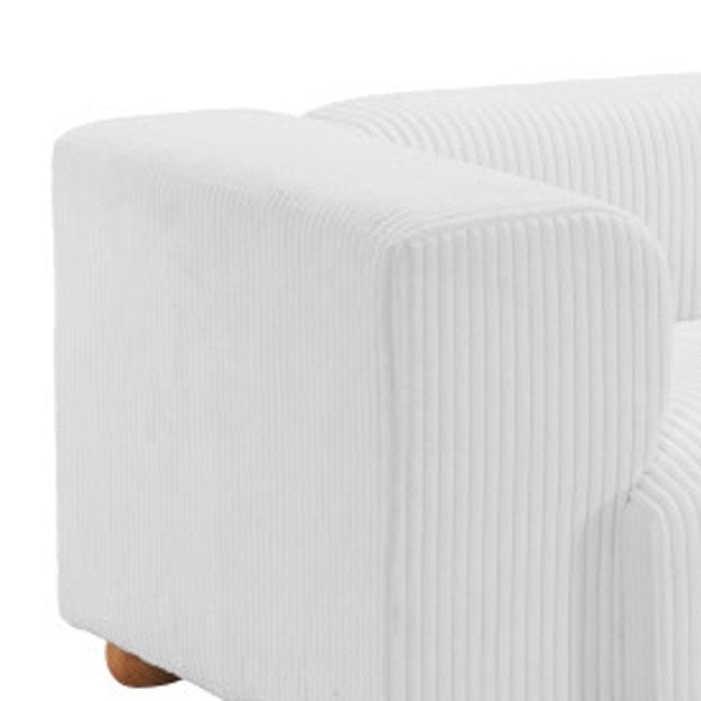 150" White Modular Sectional Sofa