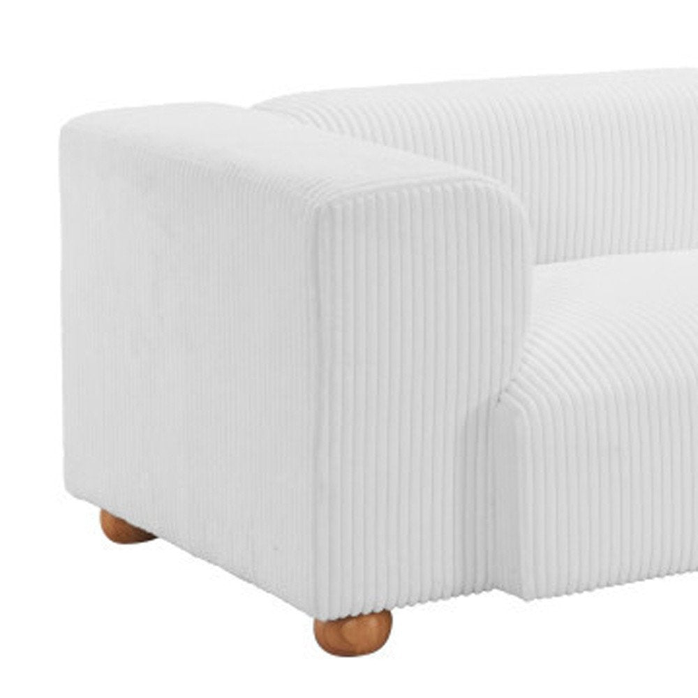 150" White Modular Sectional Sofa