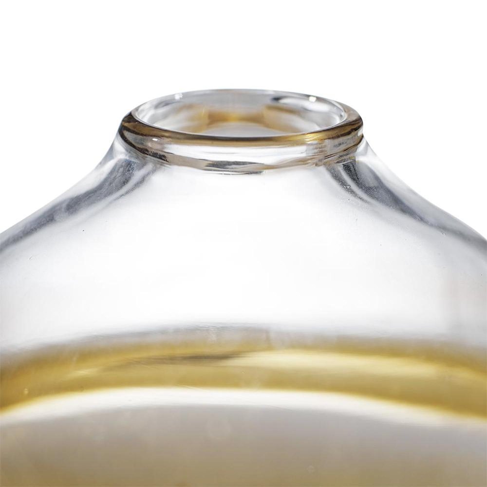 9" Clear and Brown Ombre Round Table Vase