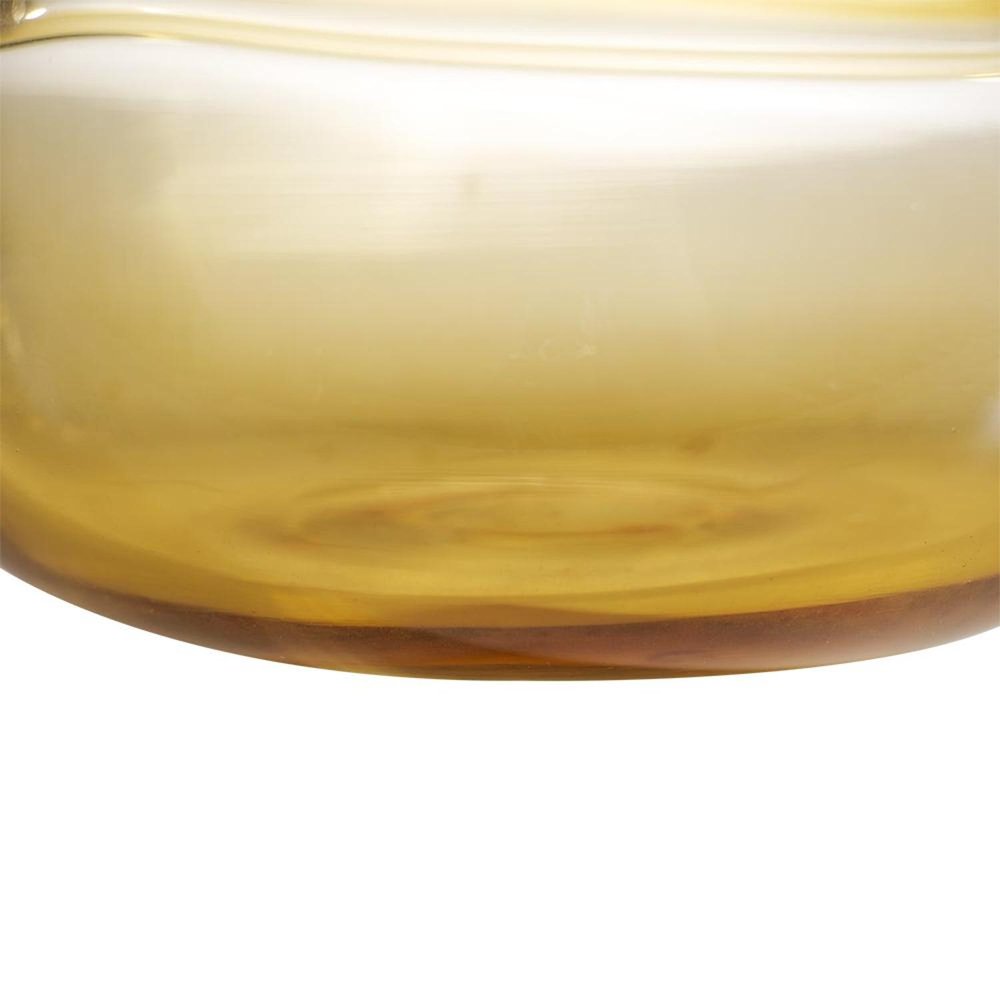 9" Clear and Brown Ombre Round Table Vase