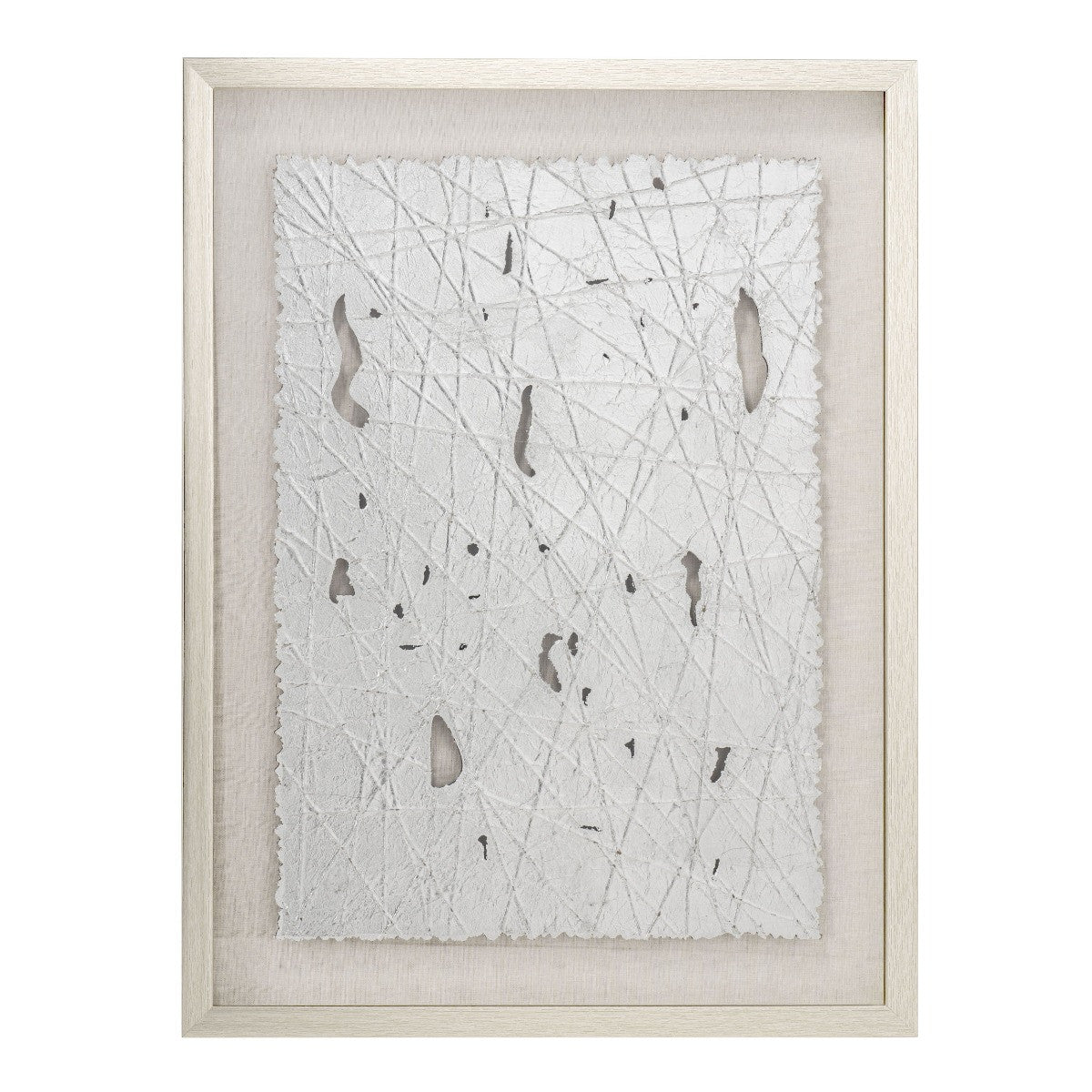 29" x 37" White Paper Shadowbox Wall Art