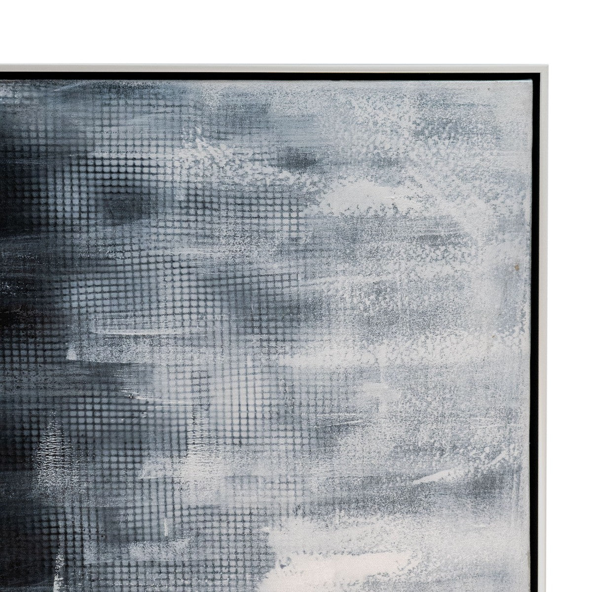 58" x 79" Gray and White "Horizon" Painting