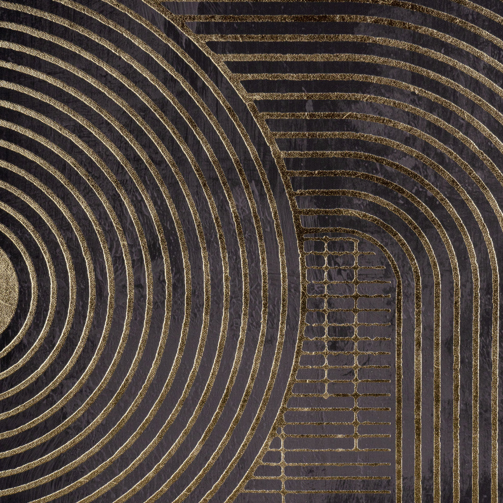 35" x 52" Black and Gold "Nocturnal" Wall Art