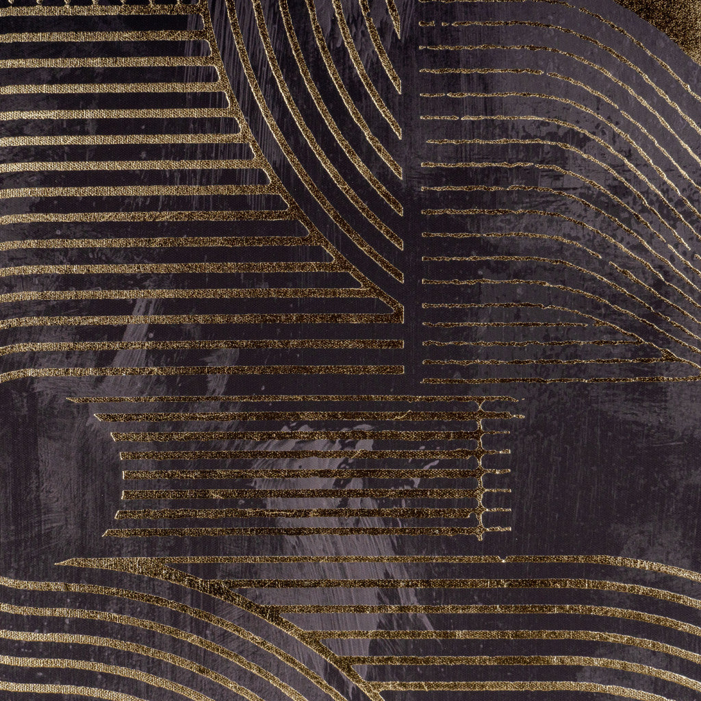 35" x 52" Black and Gold "Nocturnal" Wall Art