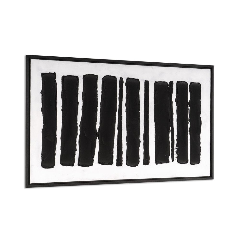 65" x 42" Black and White Rhythms Wall Art