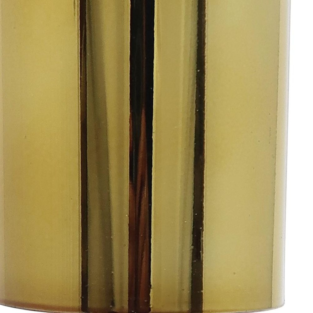 Set of Two 7" Amber, Gold, and Pink Crystal Taper Candle Holder