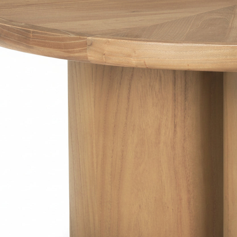 39" Wood Tri-Pillar Coffee Table
