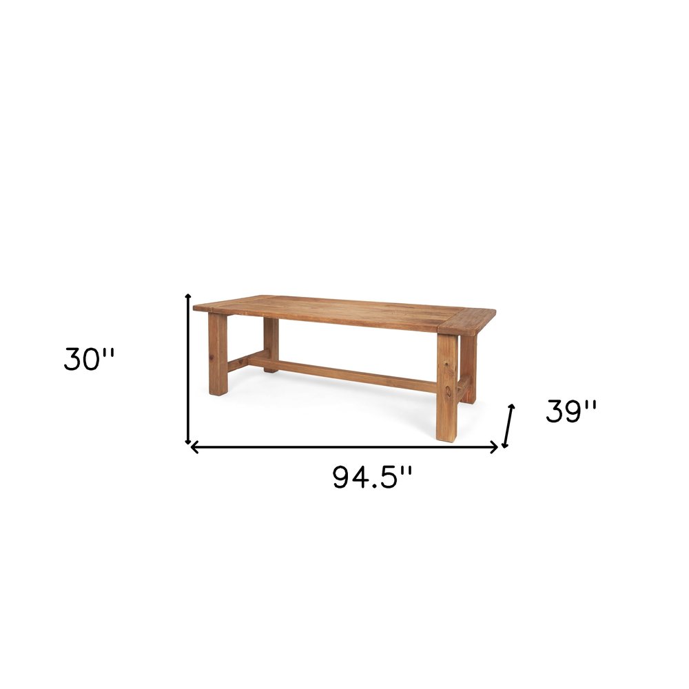 95" Natural Reclaimed Wood Dining Table