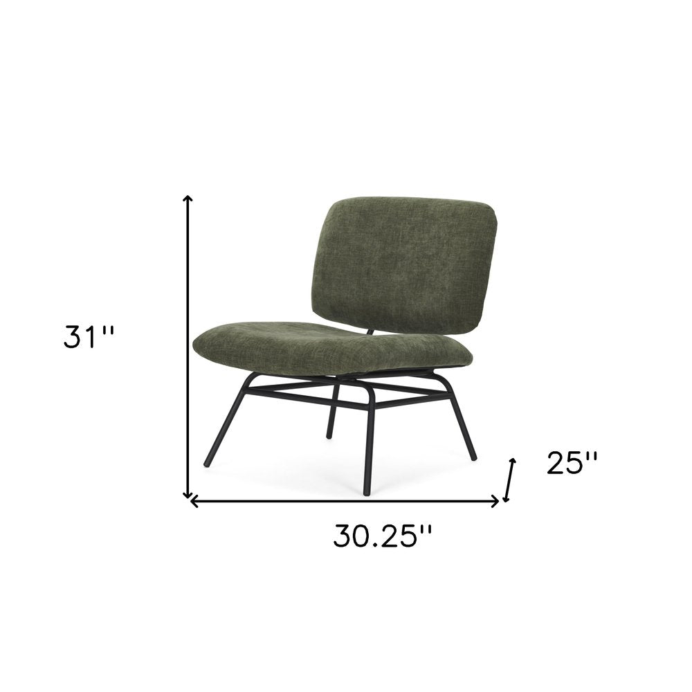 30" Chenille Slipper Chair