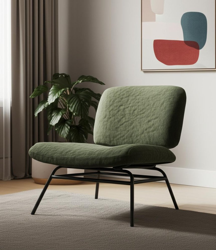 30" Chenille Slipper Chair