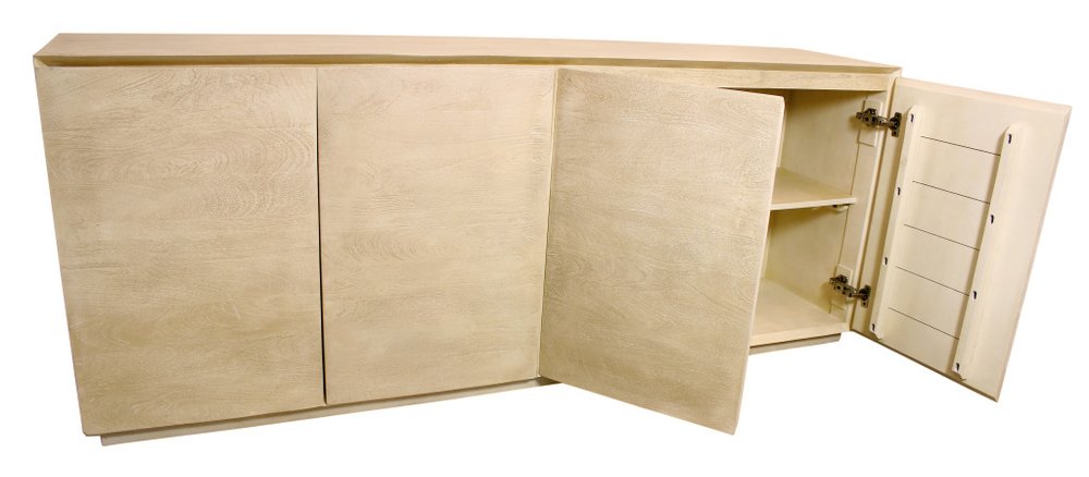 80" Natural Wood Coastal Sideboard