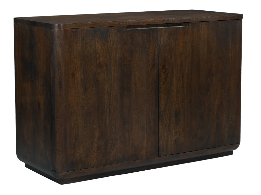 48" Natural Wood 2-Door Coastal Cabinet