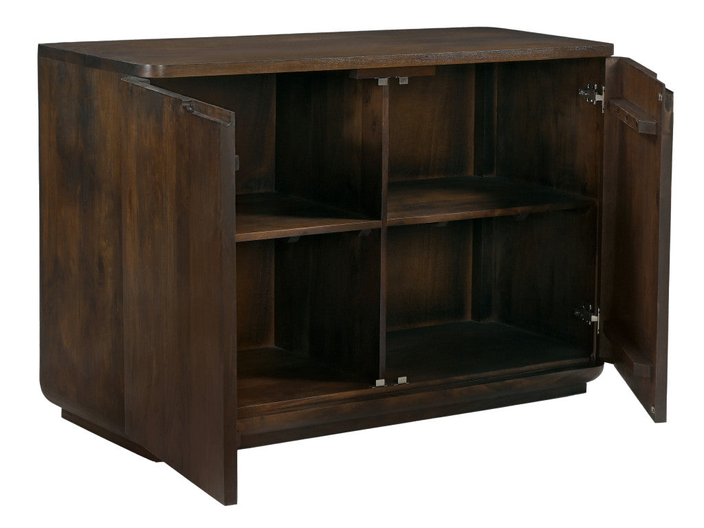 48" Natural Wood 2-Door Coastal Cabinet