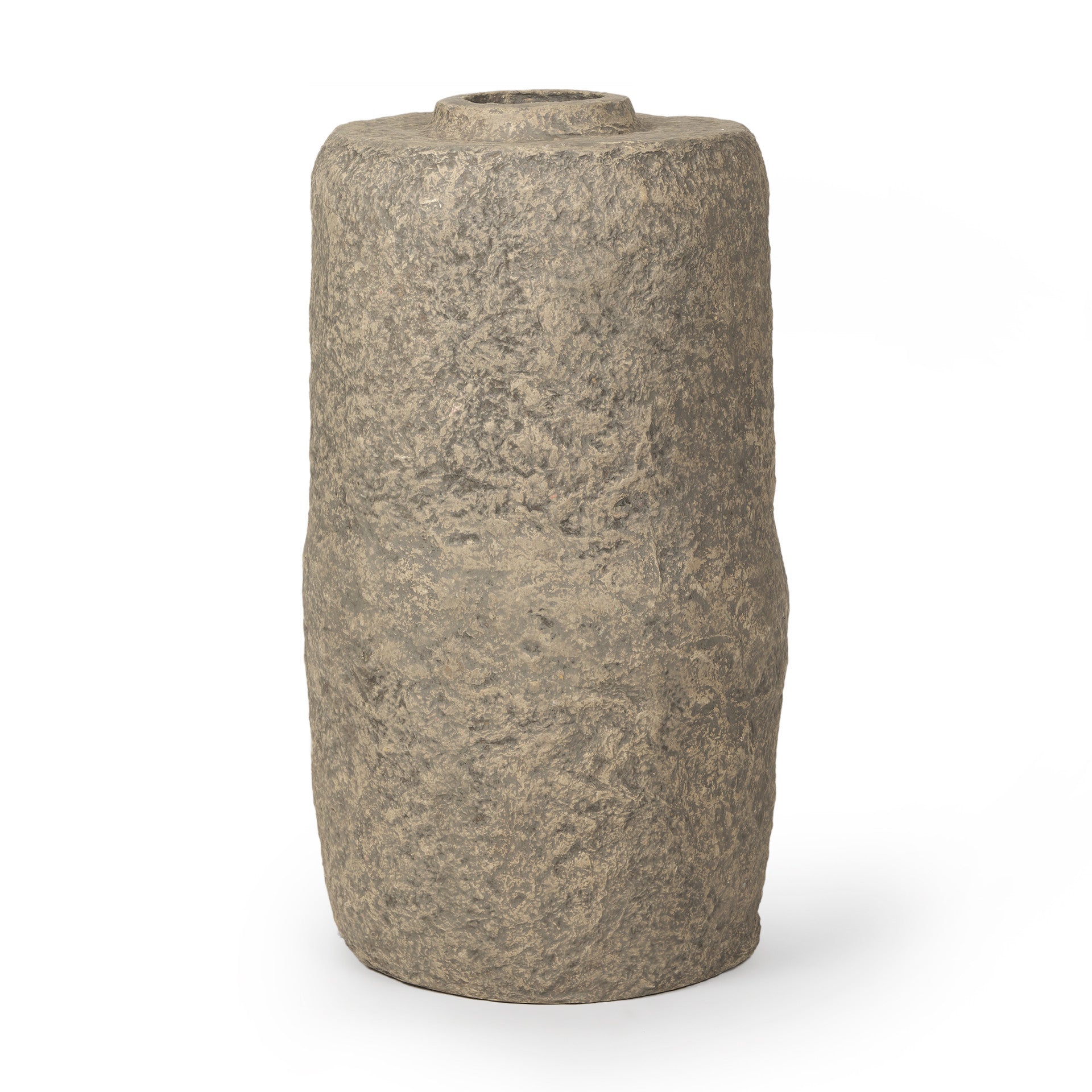 33" Natural Gray Ceramic Floor Vase