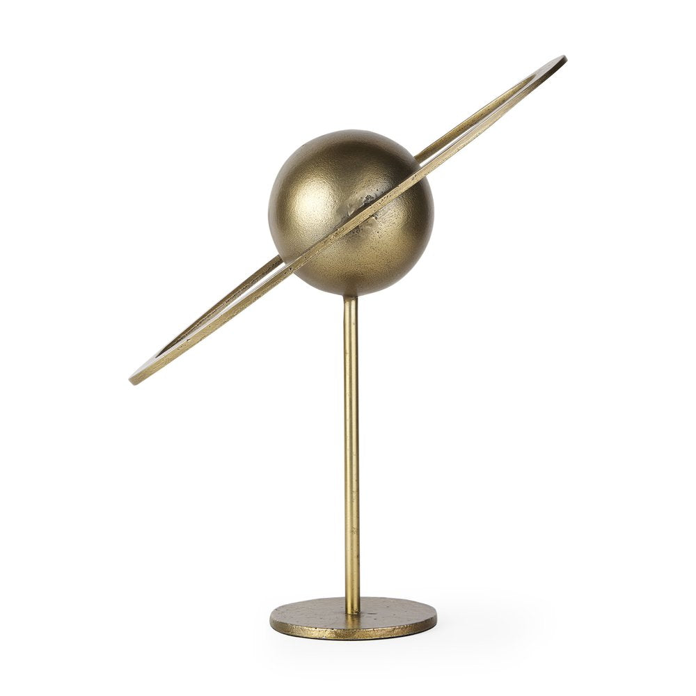 16" Gold Iron Solar System Tabletop Sculpture
