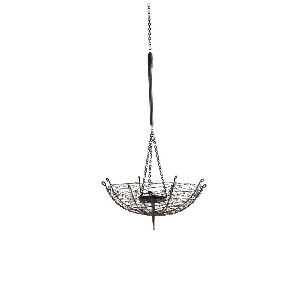 31" Black Distressed Woven Metal Candle Holder