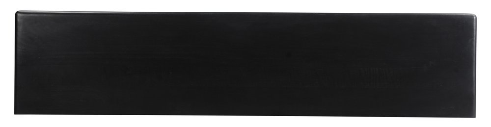 75" Black Rub Finished Art Deco Sideboard