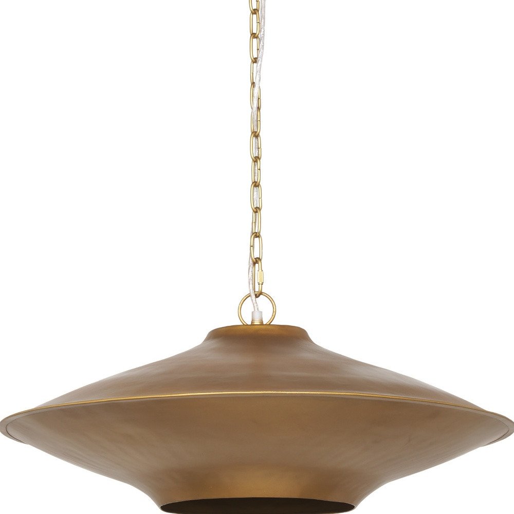 24" Gold Saucer Pendant Light