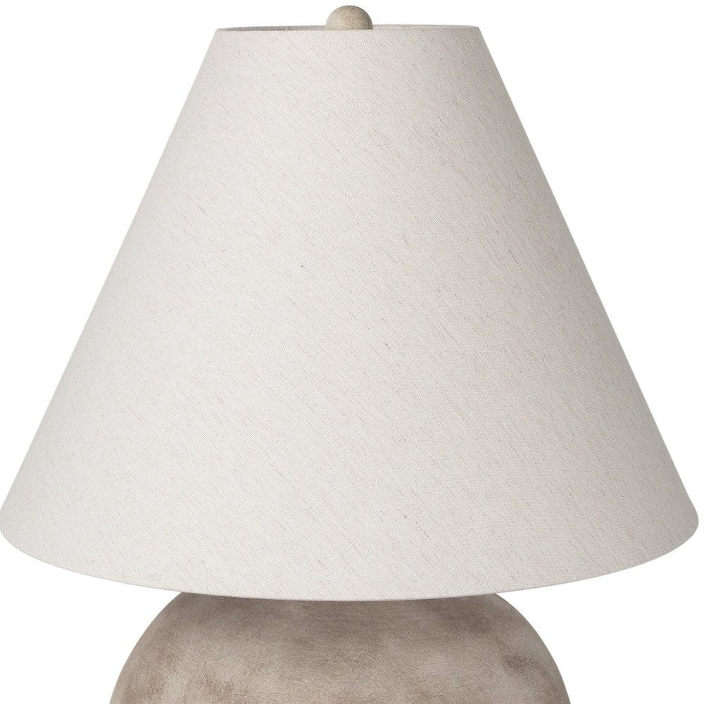 28" Beige Ceramic Tapered Table Lamp