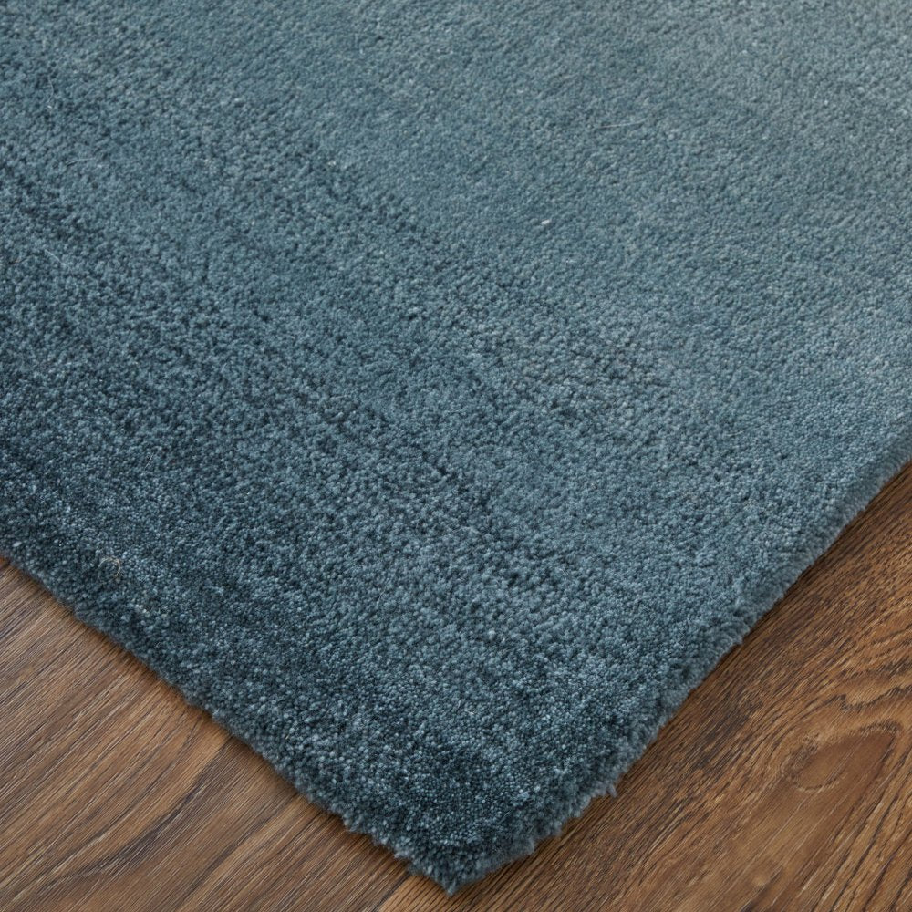Taupe, Blue and Tan Hand Tufted Stitch Rug