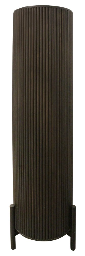 48" Dark Brown Fluted Wood Cabinet