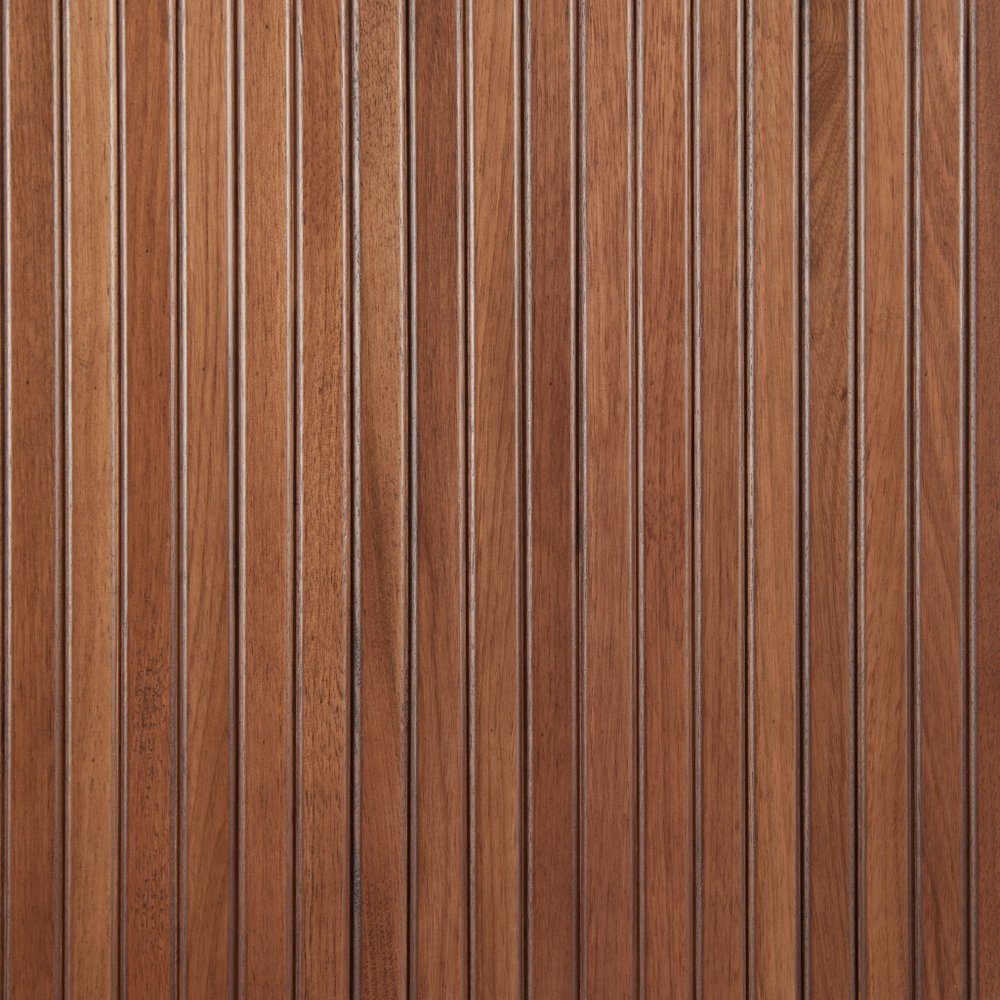 47" Black Wood Oval Fluted Coffee Table with Drawer