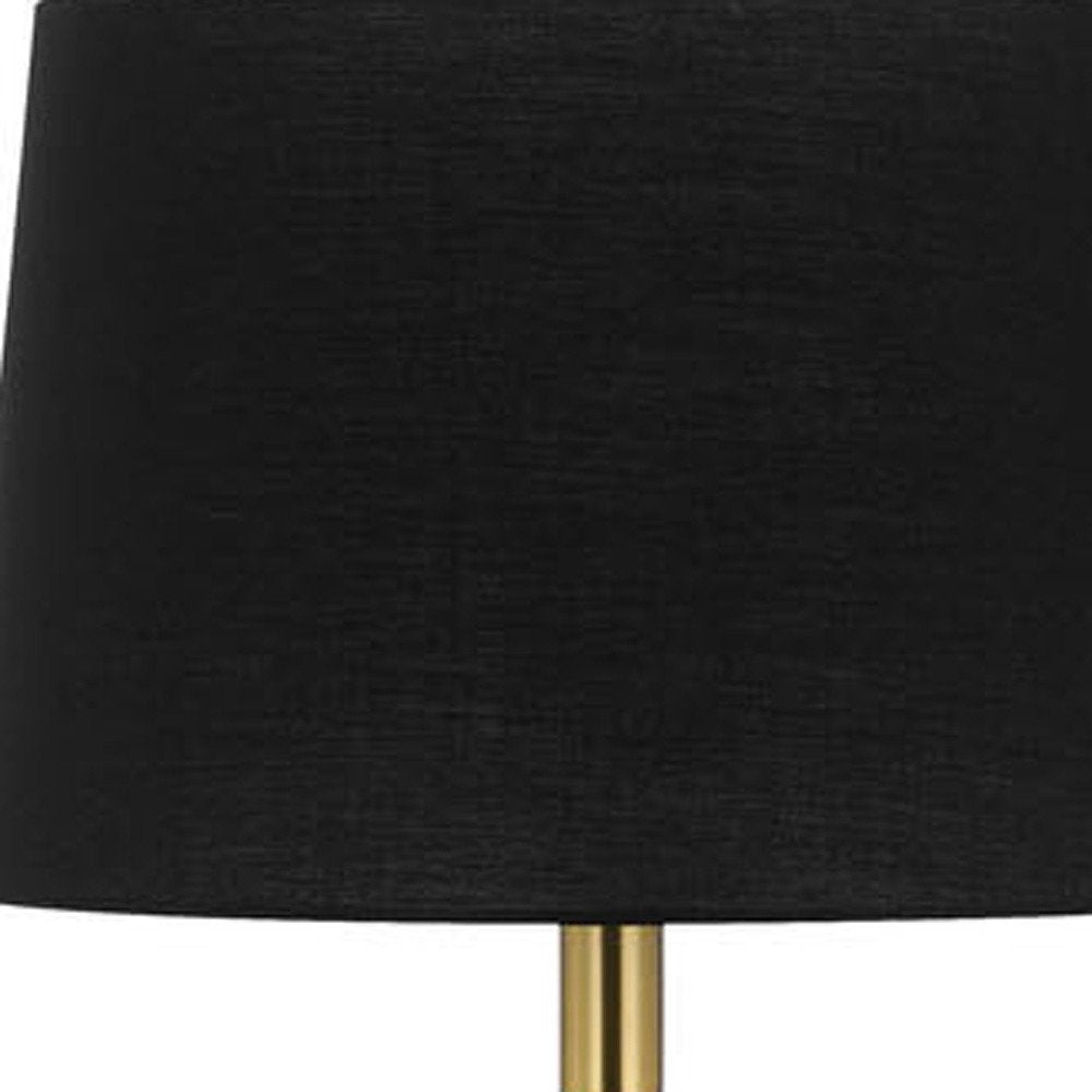 60" Brass Contemporary Floor Lamp with Drum shade