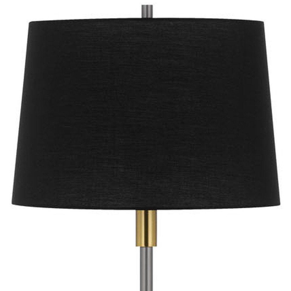 60" Brass Contemporary Floor Lamp with Drum shade