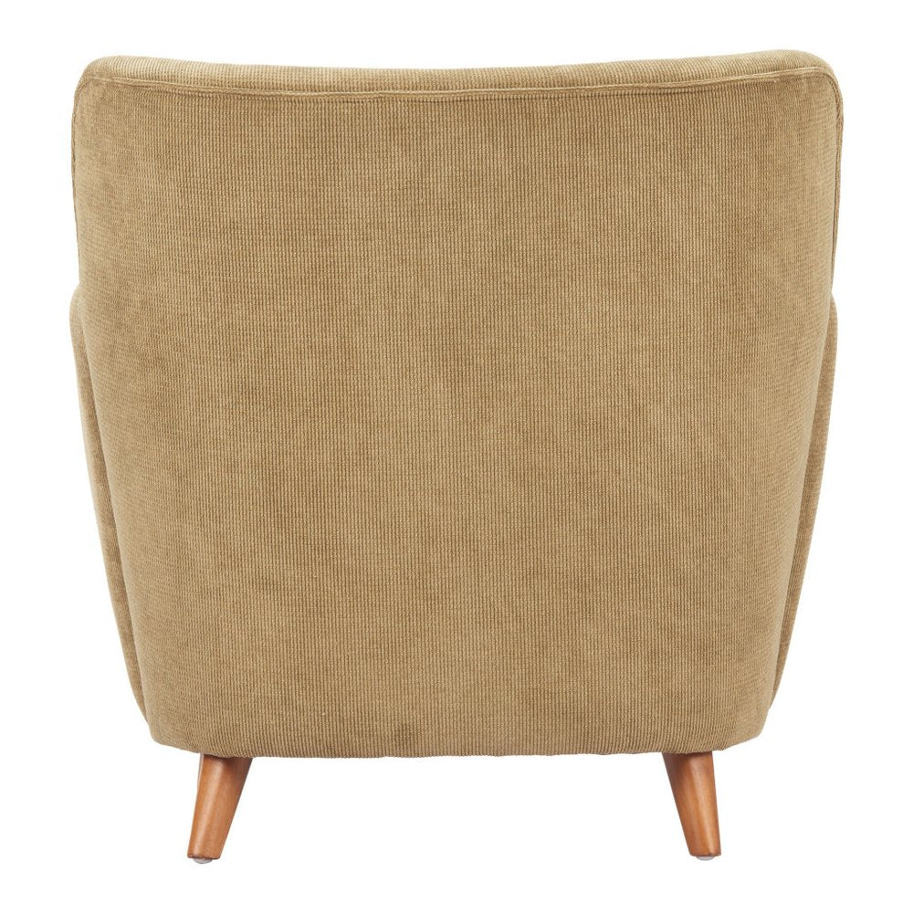 34" Green Flared Arm Wingback Chair