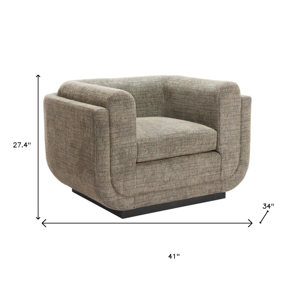 41" Green and Black Key Club Chair