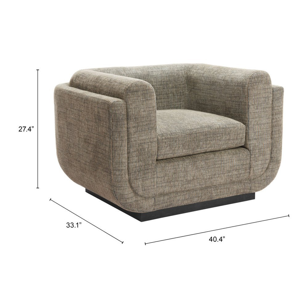 41" Green and Black Key Club Chair