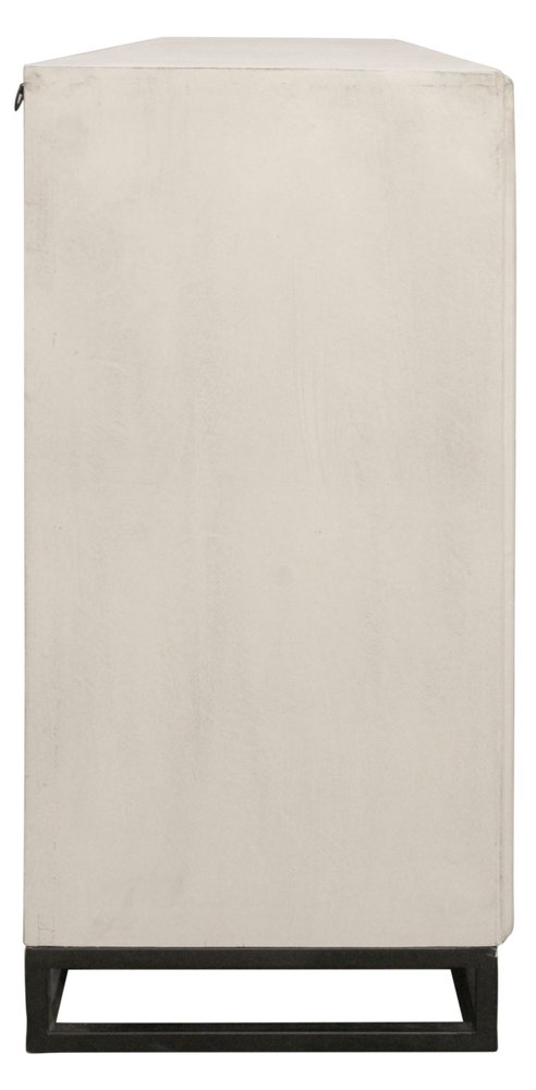 76" Antiquated Trellis Doors Wood Sideboard