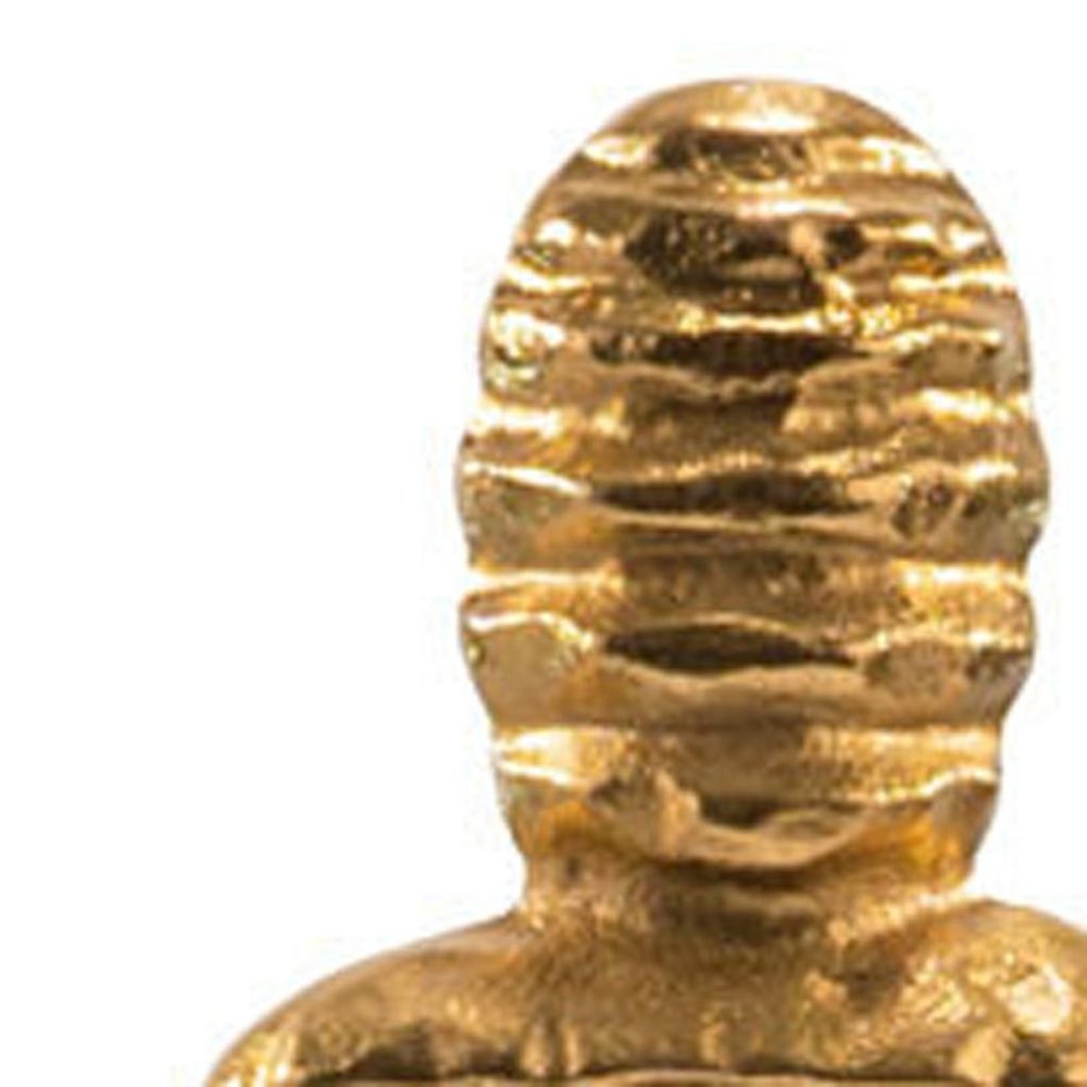 21" Gold Metal Mummy Sculpture