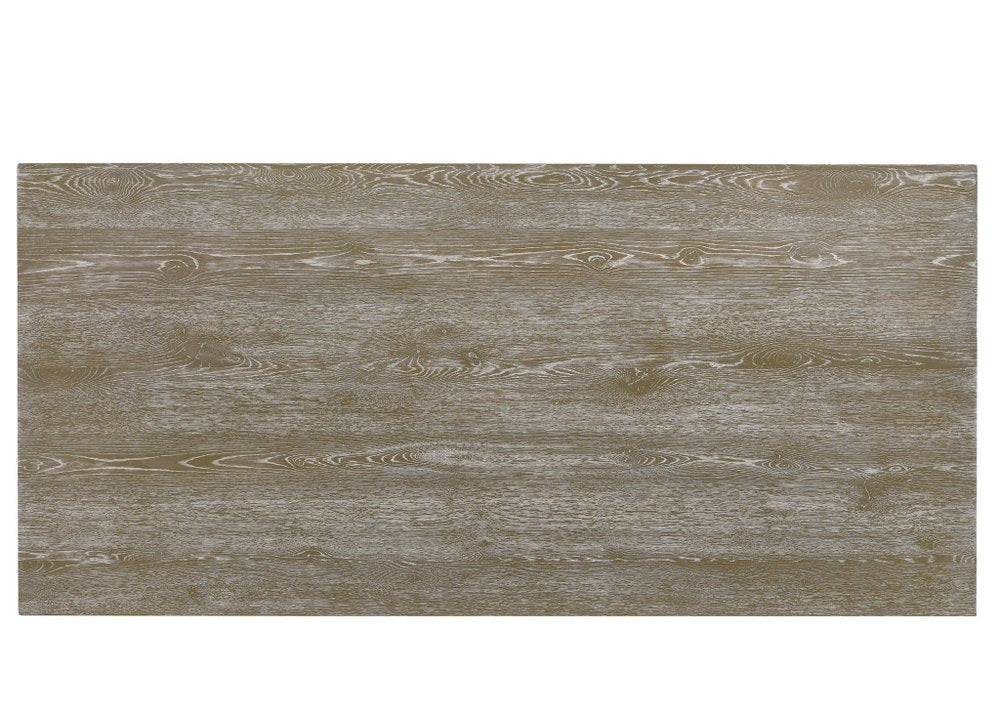 84" Gray Fluted Pedestal Dining Table