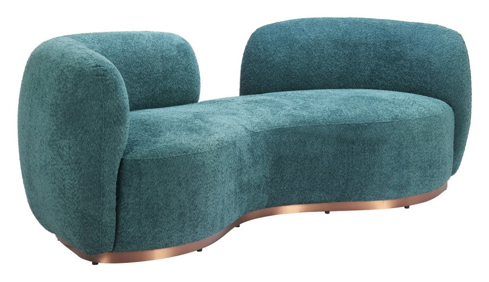 86" Teal Jamela Loveseat