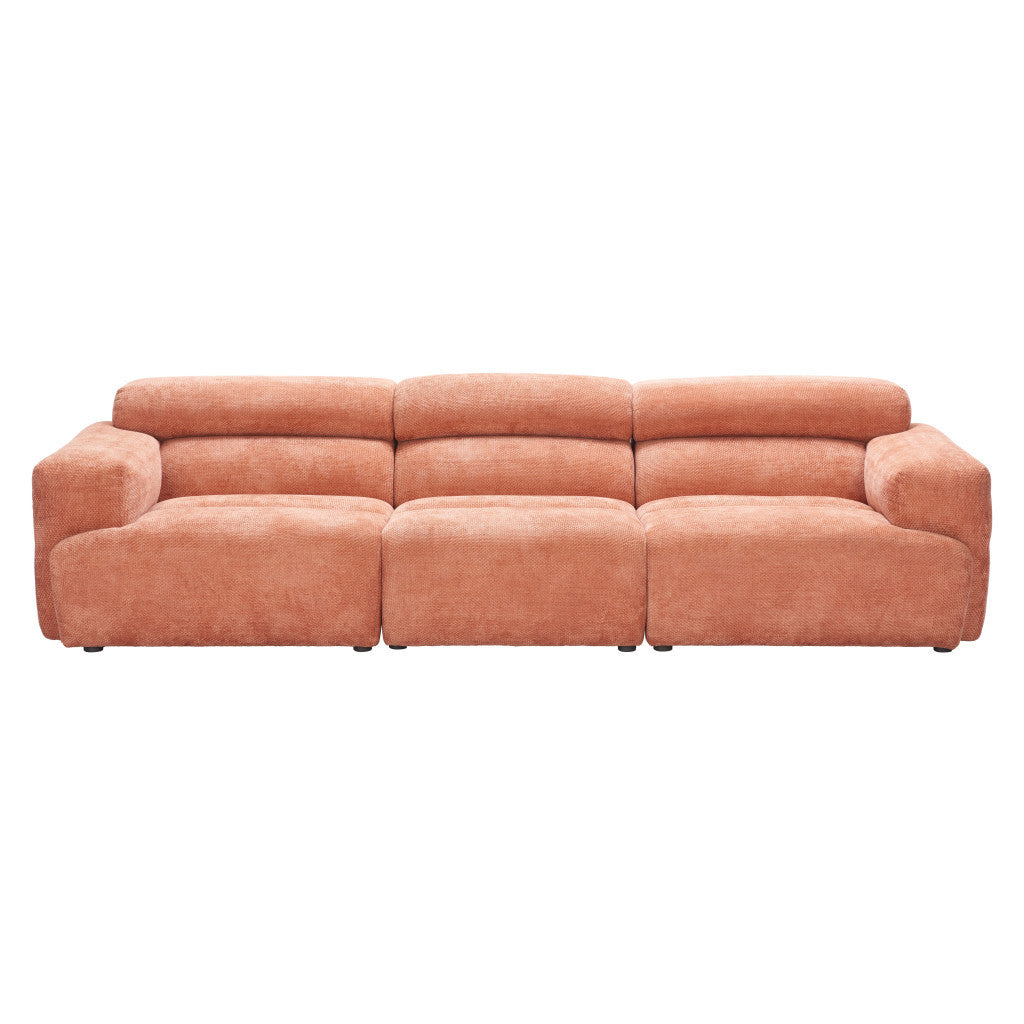 108" 3 pc. Orange Modular Sectional Sofa