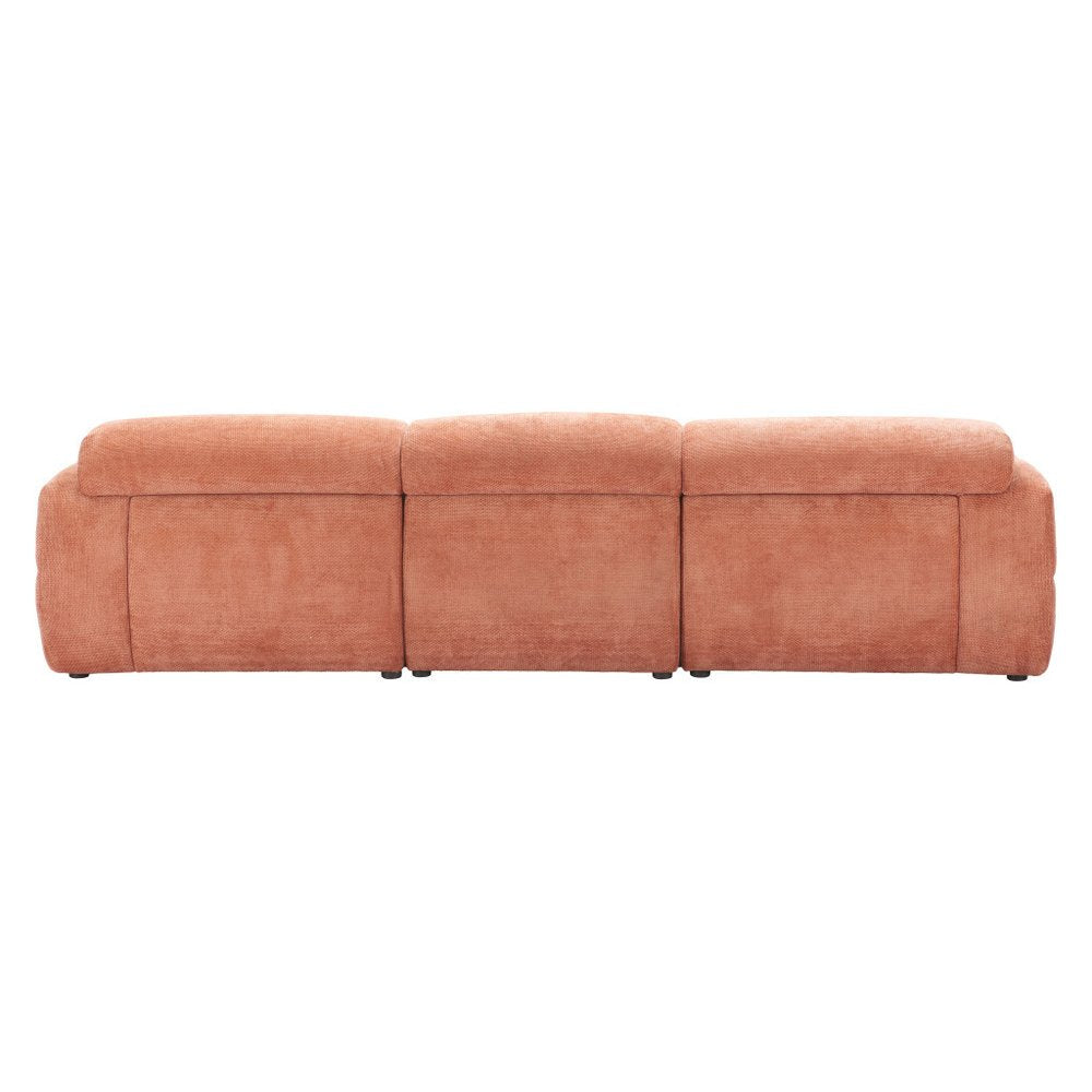 108" 3 pc. Orange Modular Sectional Sofa