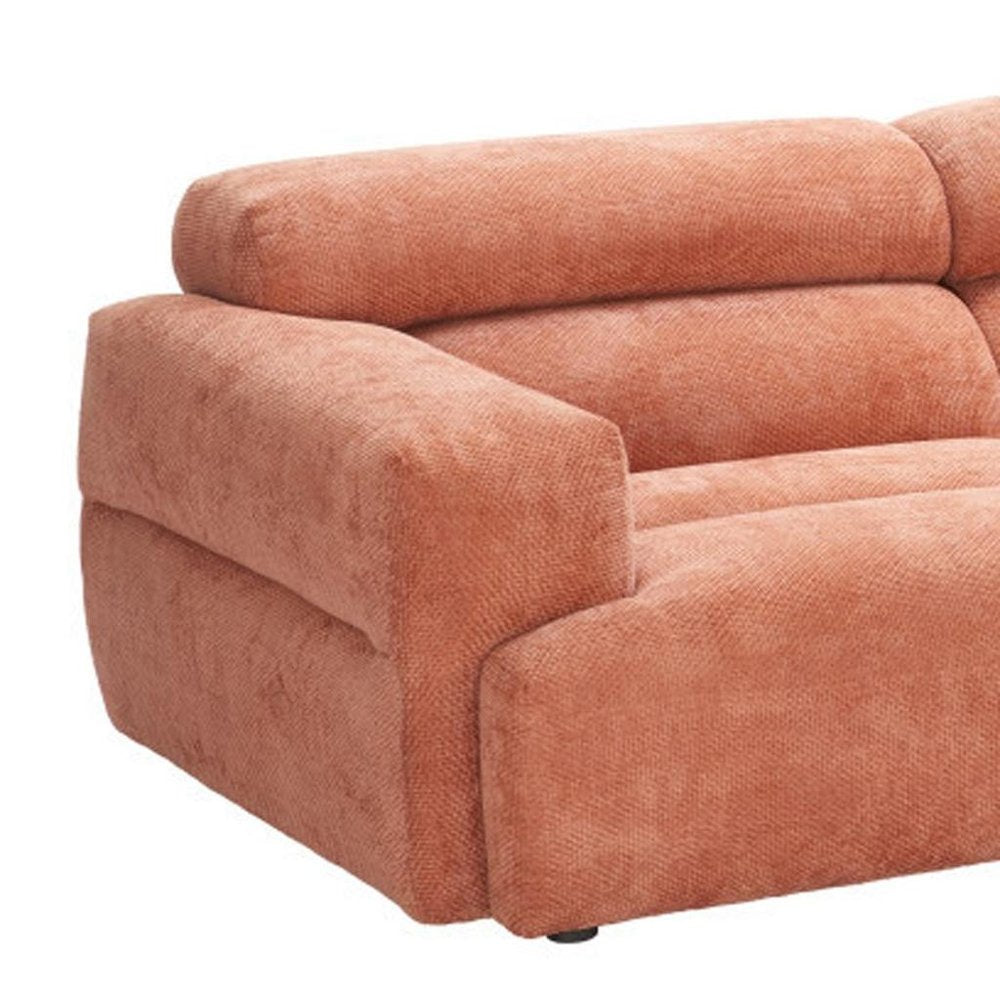 108" 3 pc. Orange Modular Sectional Sofa