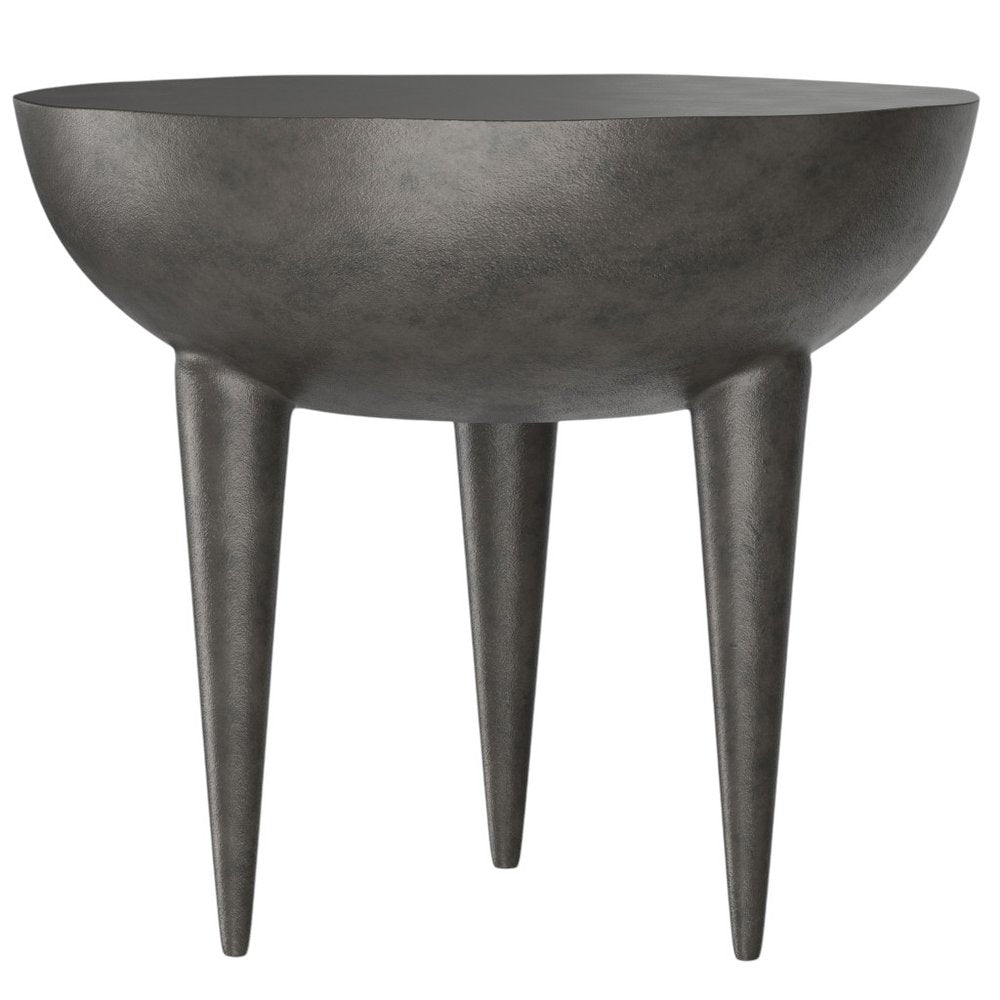 18" Matte Gray Graphite Tri-pod End Table