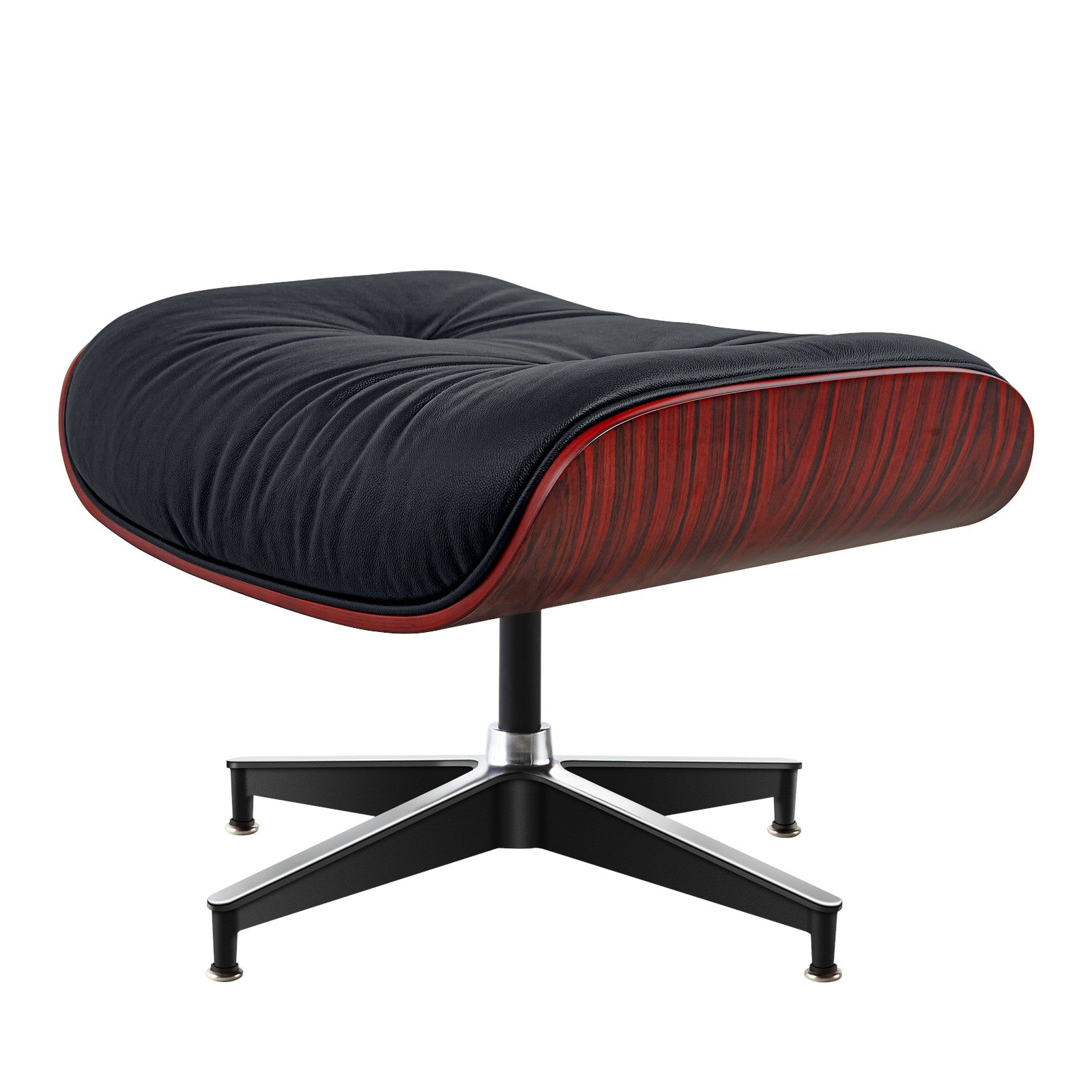 27" Mid-Century Tufted Leather Lounge Chair