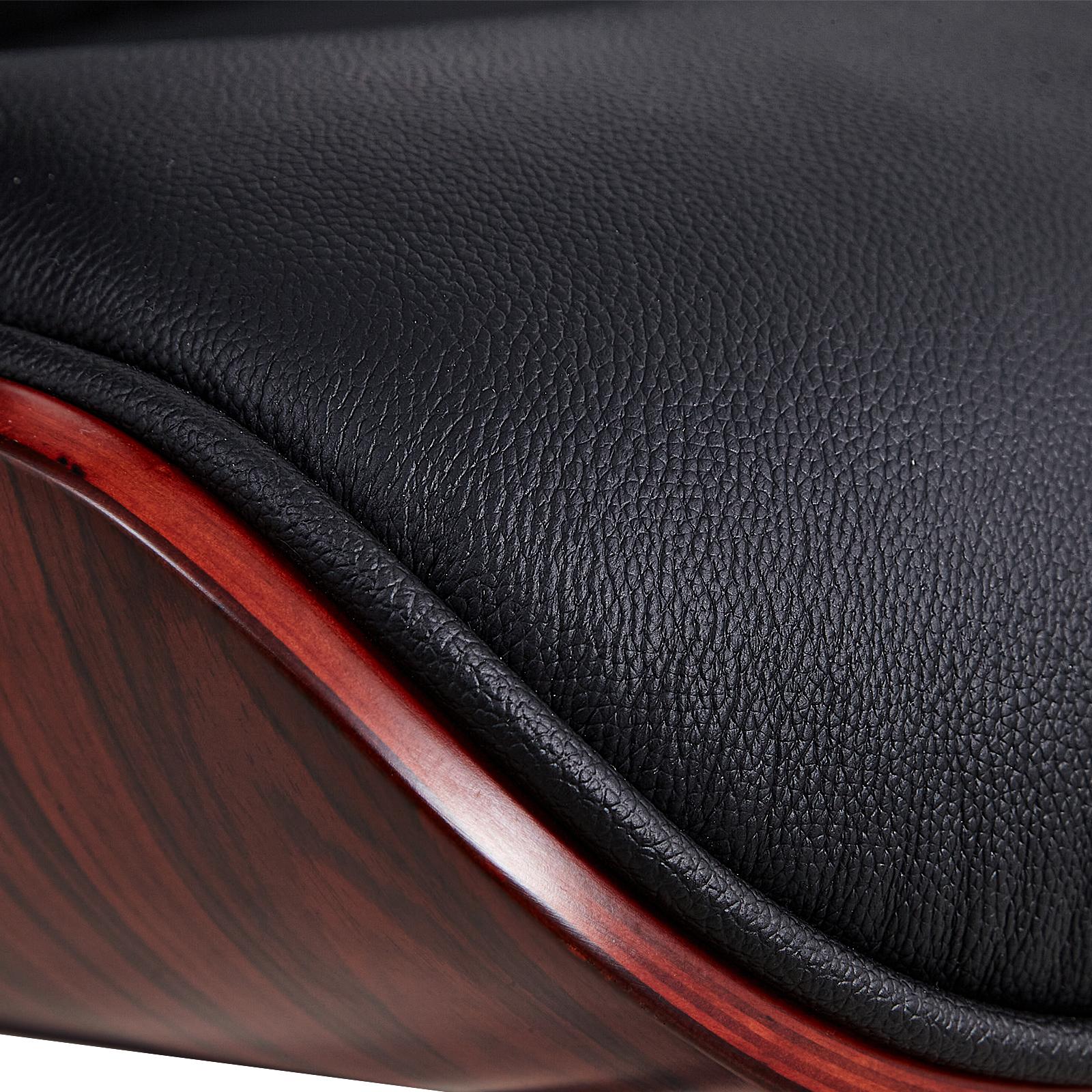 27" Mid-Century Tufted Leather Lounge Chair