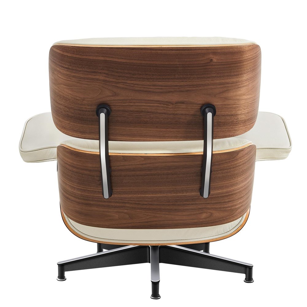 27" Mid-Century Tufted Leather Lounge Chair