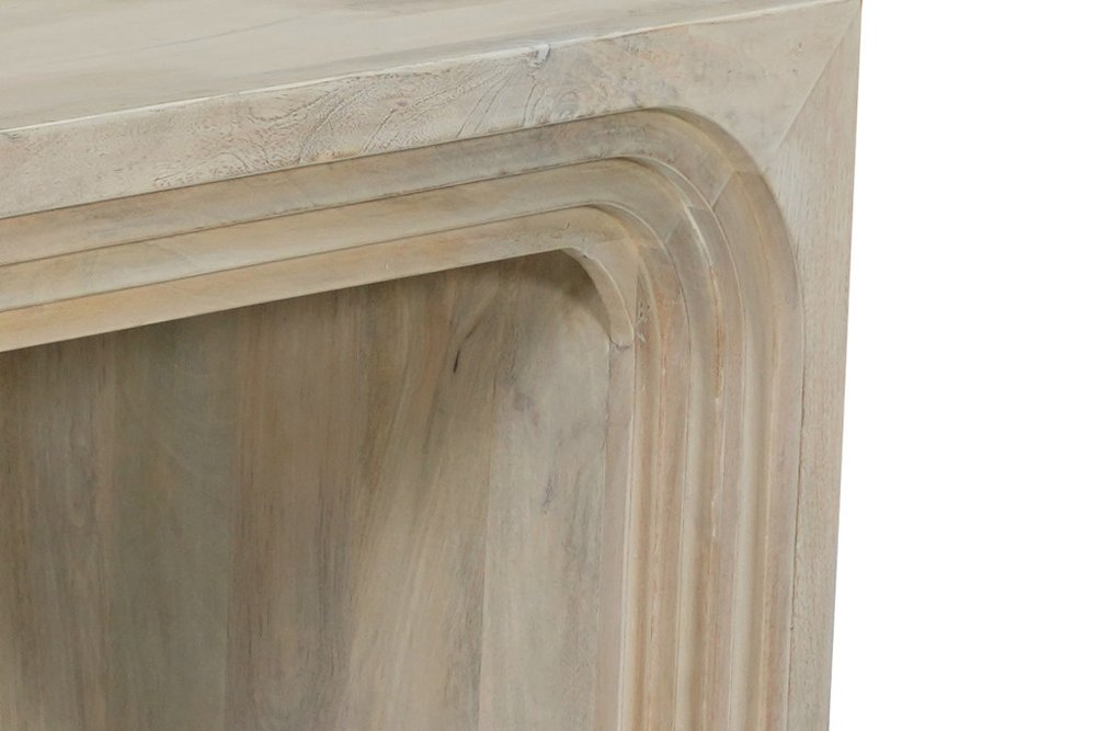 24" Natural Wood Arches End Table