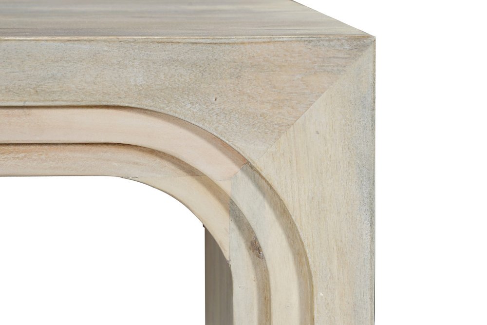 24" Natural Wood Arches End Table